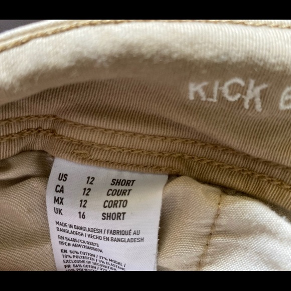 American Eagle Kick Boot Twill Pants size 12 Short - Picture 6 of 8
